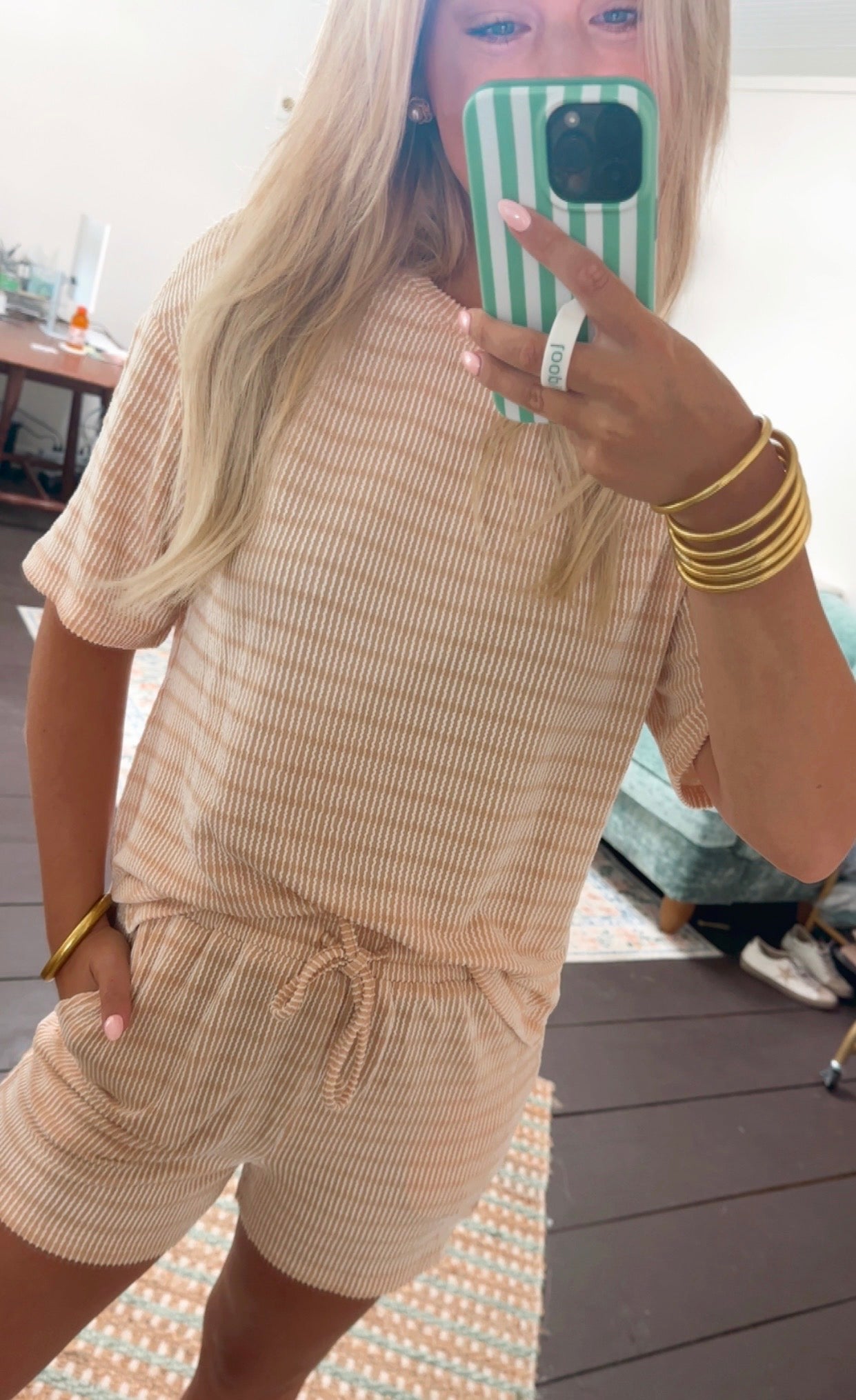Peaches & Cream Ribbed Set
