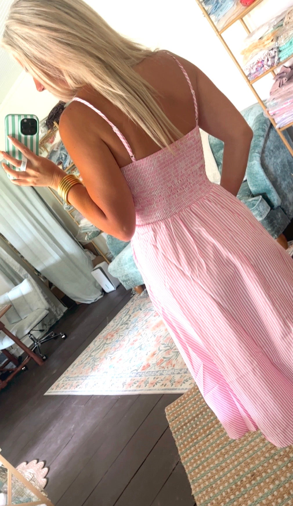 Pink Lemonade Stripe Midi Dress