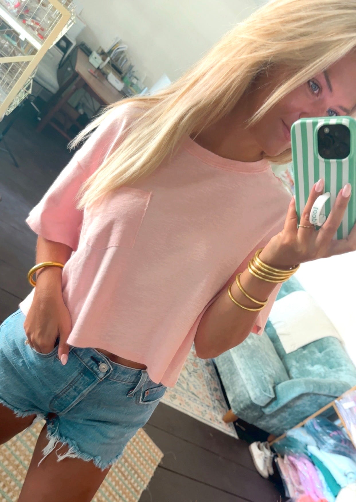 Blush Hour Cropped Tee