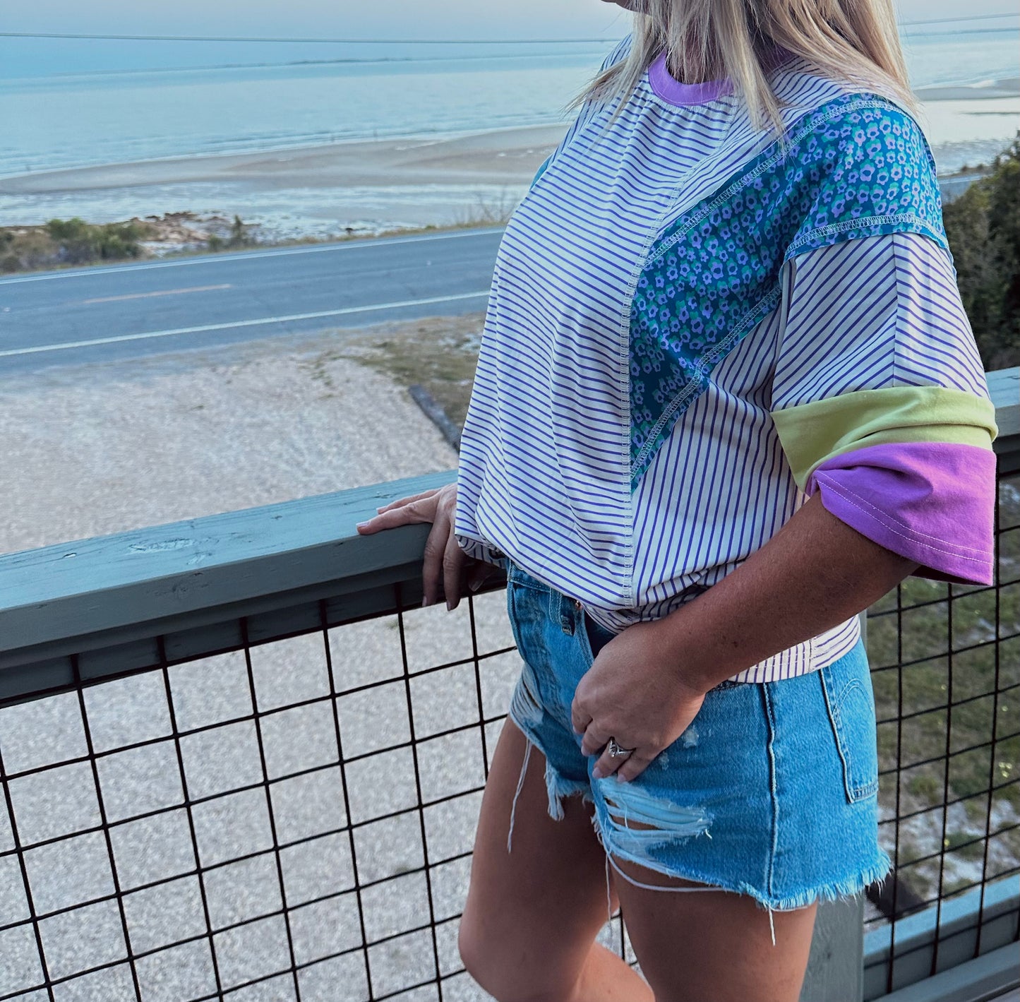 Striped Floral Top