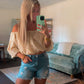 Sweet Meadow Off-Shoulder Cropped Top