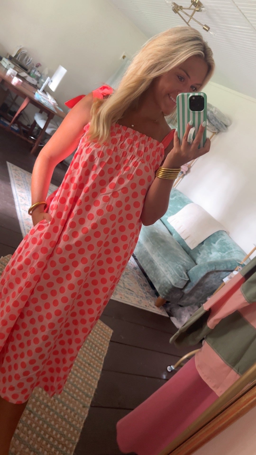 Polka Dot Maxi Dress
