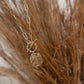 Hammered Cross Paperclip Toggle Necklace