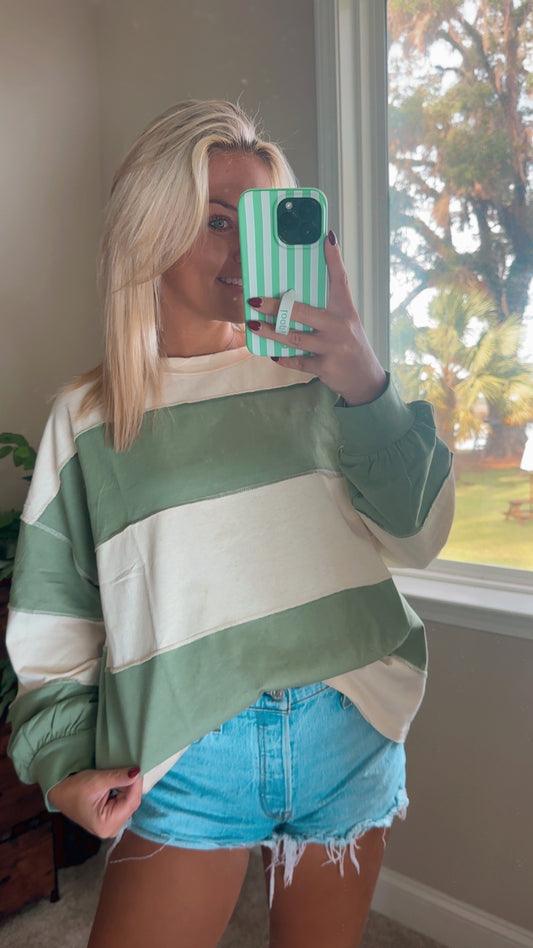 Sage & Shore Colorblock Top
