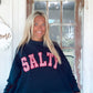 Salty Oversized Mock Neck Sweatshirt