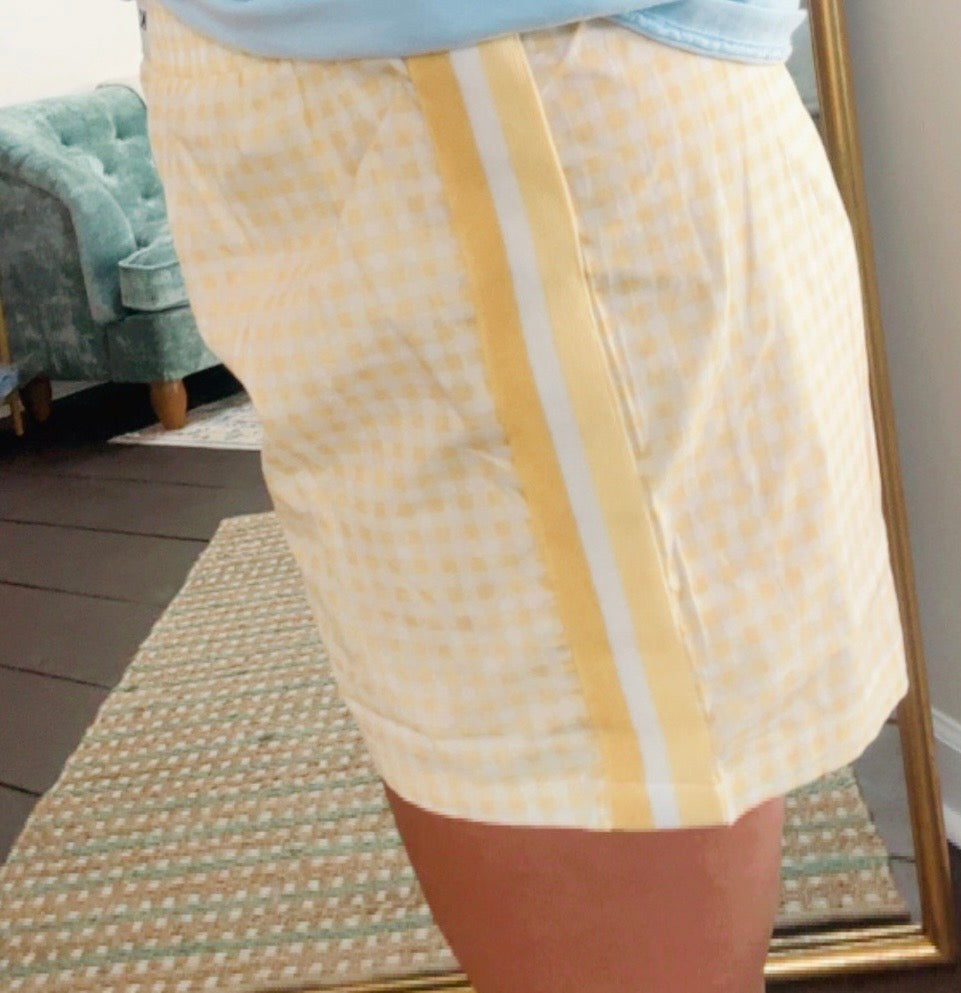 Yellow Plaid Boxer Shorts