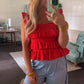 Firecracker Ruffle Tank