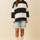 Pink and Green Panel Long Sleeve Slouchy Top