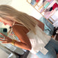 White Bubble Hem Tank
