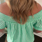 Mint Breeze Off Shoulder Top