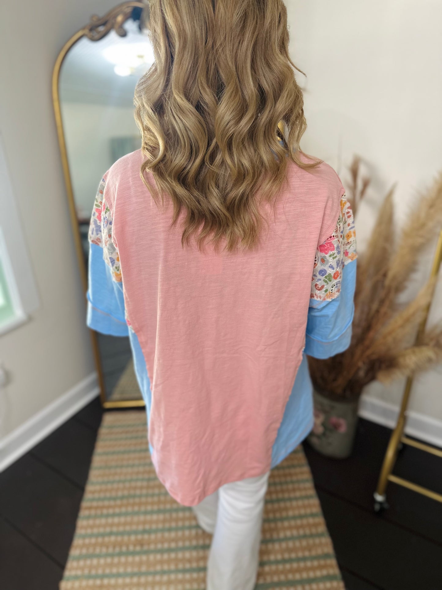 Floral Patchwork Oversized Tee
