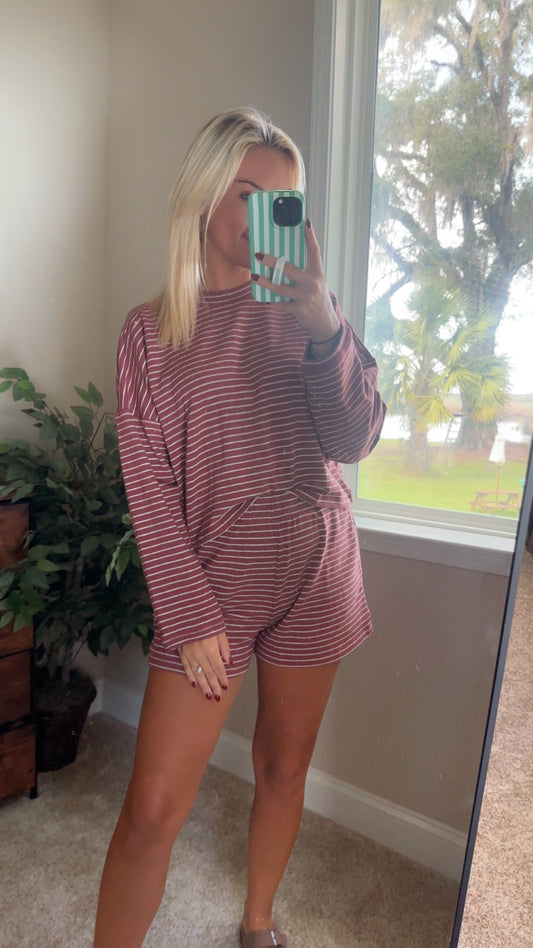 Autumn Bliss Striped Lounge Set