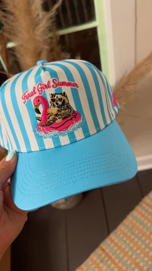 Blue Feral Girl Summer Hat