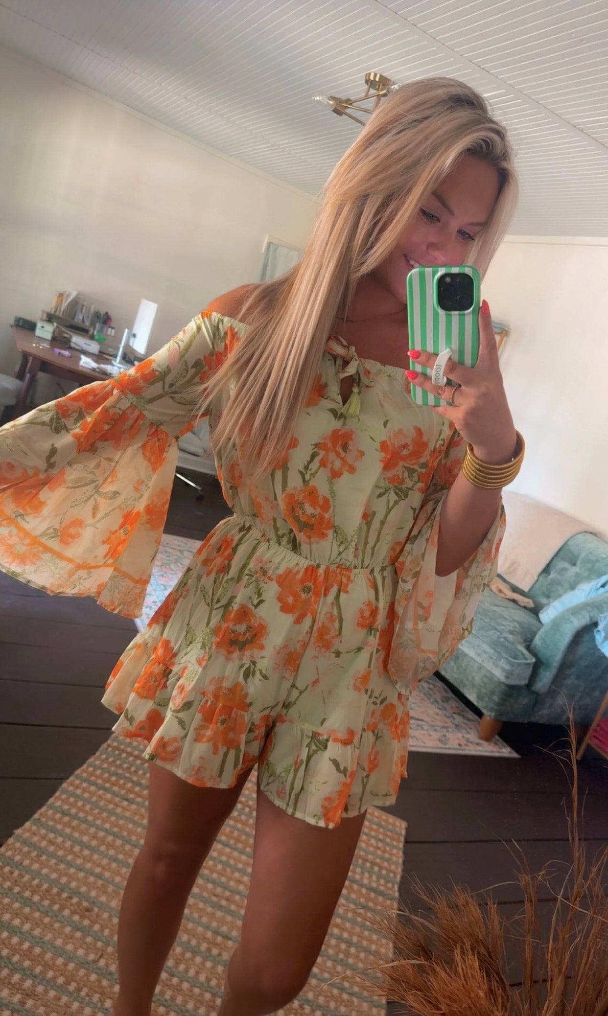 Sunset Bloom Romper