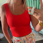 Seamless Scoop Neck Padded Tank Top
