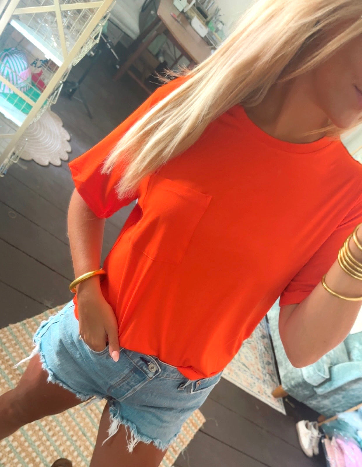 Sunset Pop Pocket Tee