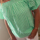 Mint Breeze Off Shoulder Top