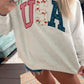 USA embroidered 4th of July Mockneck