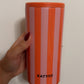 Pink and Orange Striped Slim Koozie