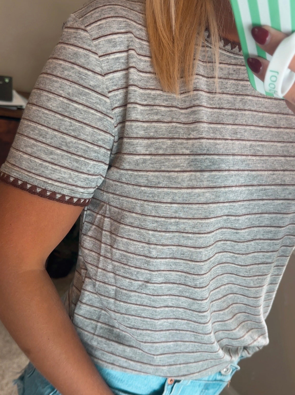 Vintage Charm Striped Tee