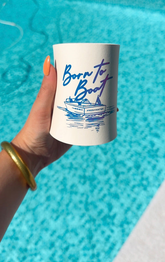 Born to Boat Thick Foam Koozie
