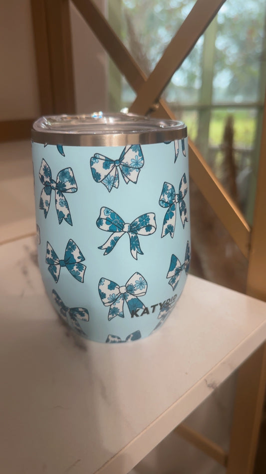 Chinoserie Coquette Bows WINE TUMBLER Cup