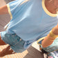 Boardwalk Breeze Oversized Tee-TWO COLORS