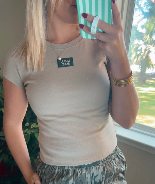 Lulu Mac Babydoll Top-Dark Taupe