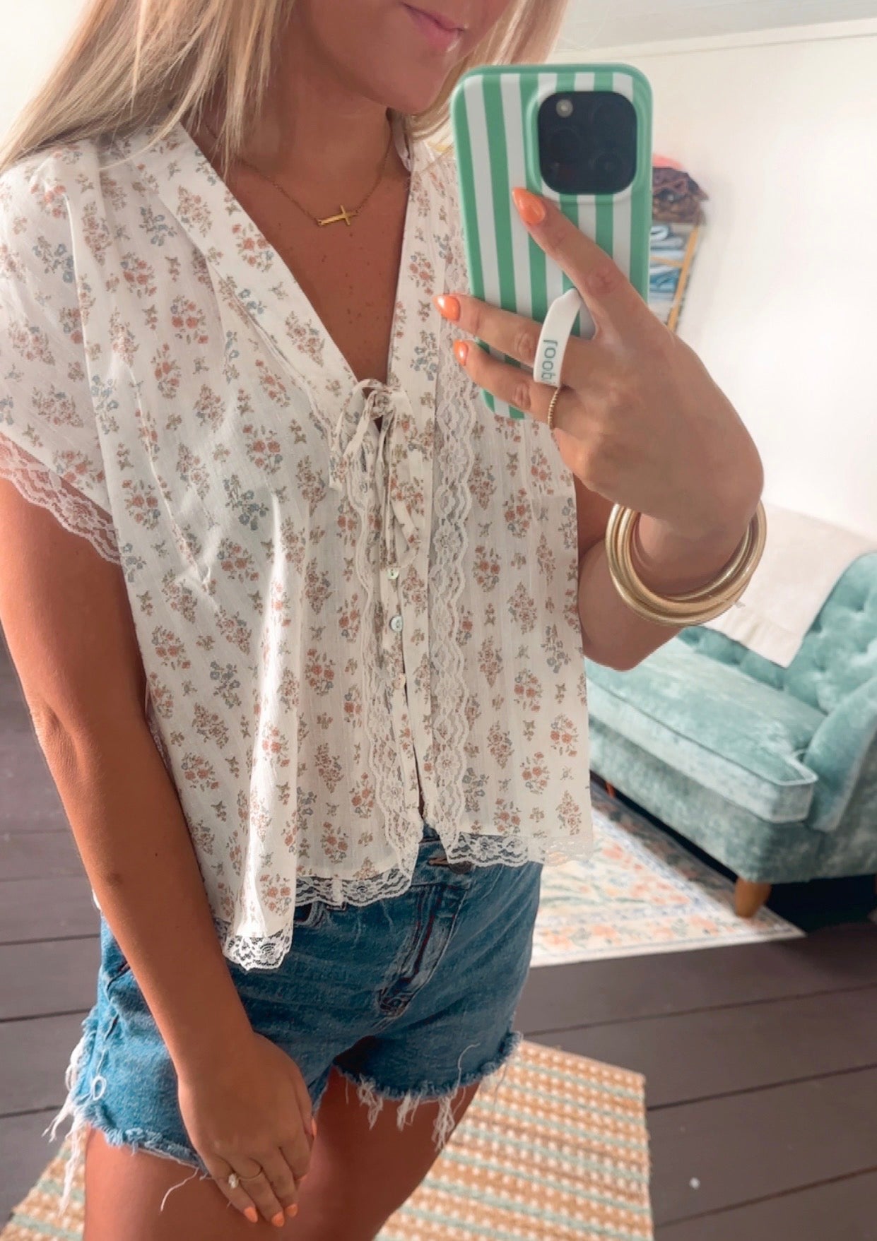 Soft Meadow Lace Blouse