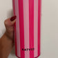Pink and Pink Slim Koozie