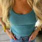 Seamless Scoop Neck Padded Tank Top
