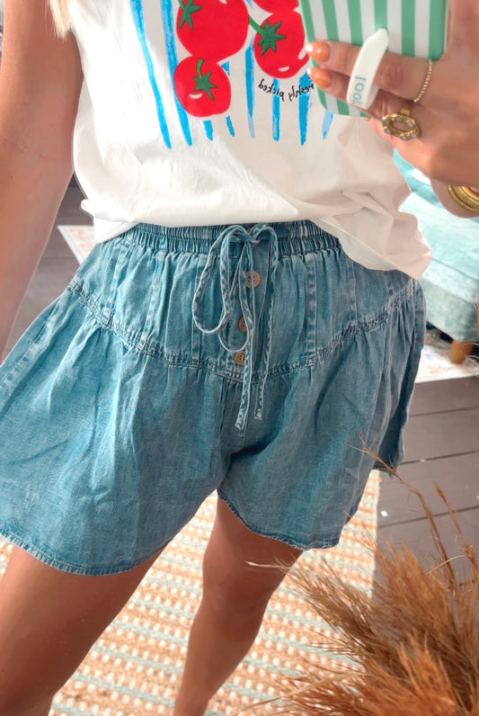 Mama Approved Chambray Shorts