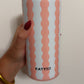 Peach Scalloped Slim Koozie