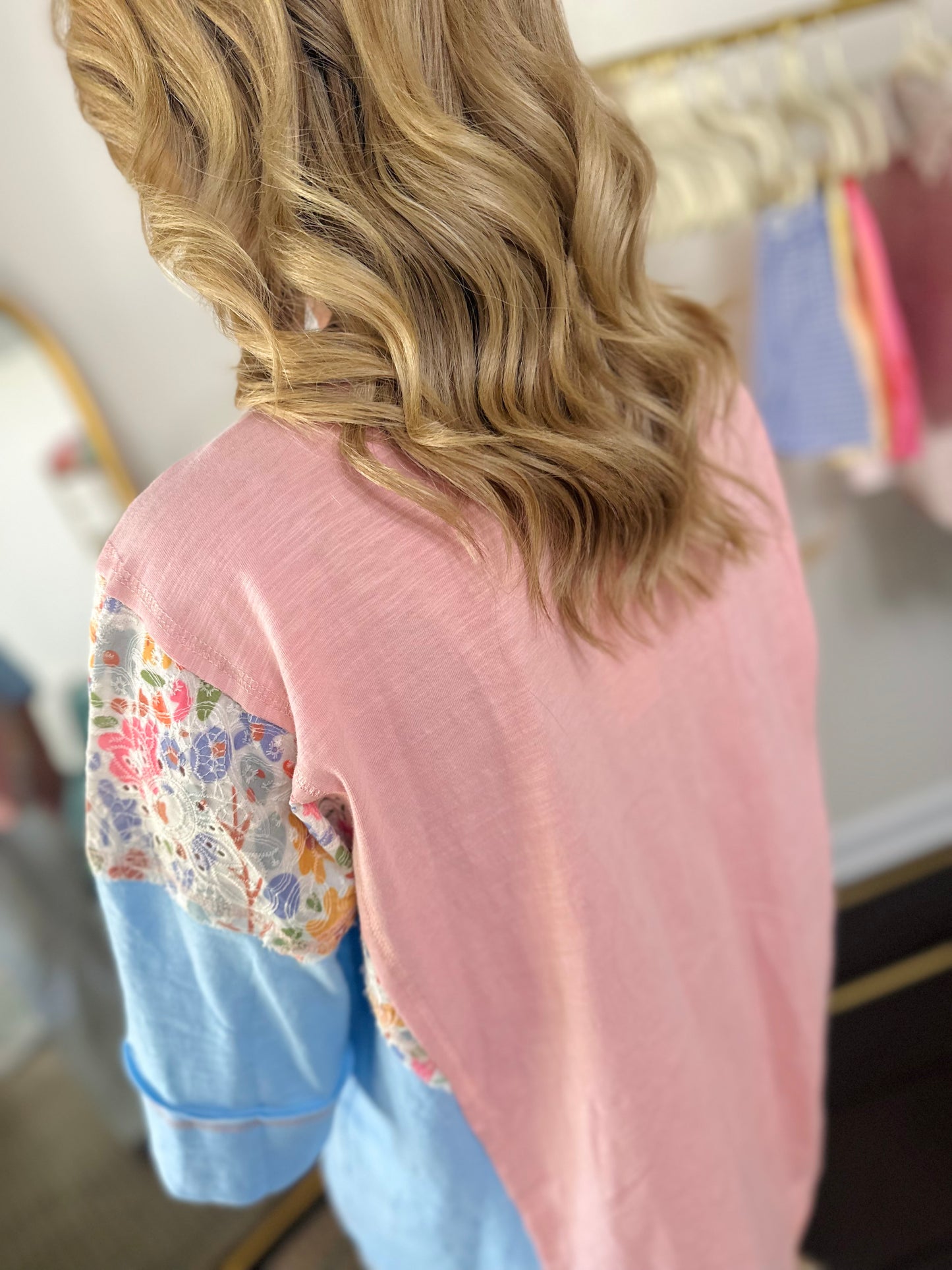 Floral Patchwork Oversized Tee
