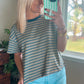 Marshside Striped Boxy Tee