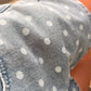 HIGH WAIST POLKA DOT DENIM SHORTS