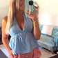 Blue Skies & Fireworks Halter Top