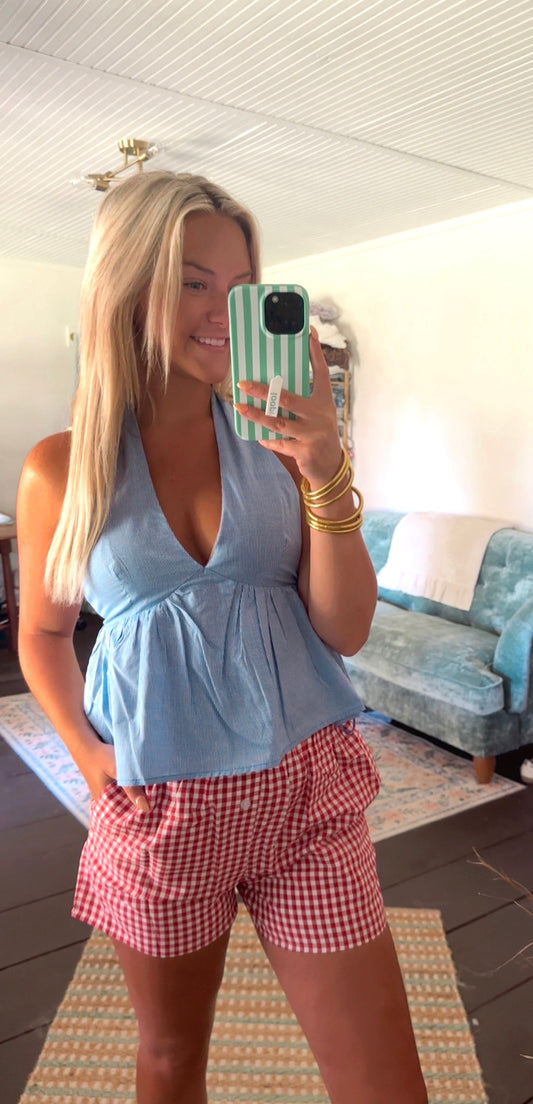 Blue Skies & Fireworks Halter Top
