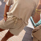 Mineral Washed Knit Casual Short Set