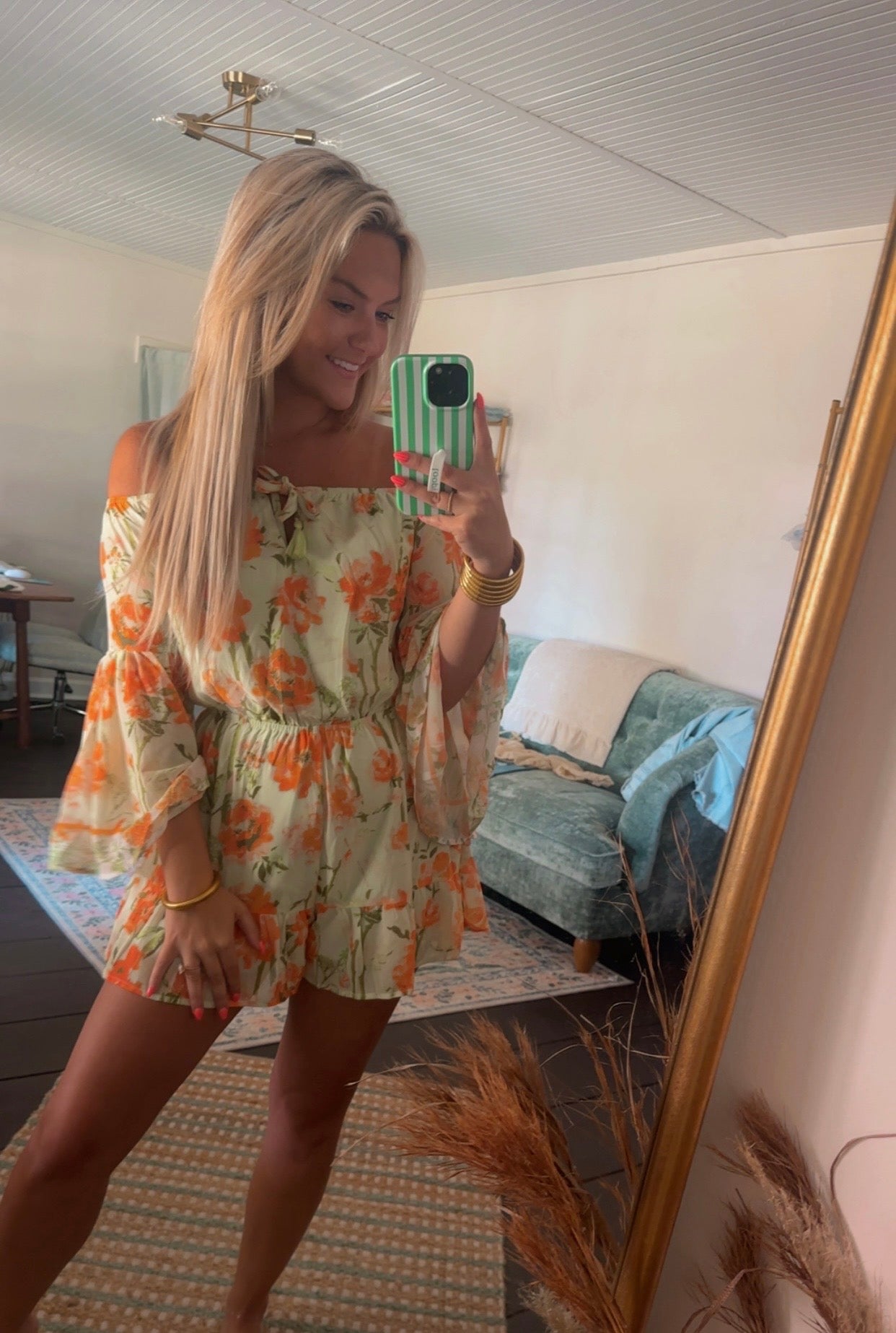 Sunset Bloom Romper