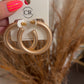 Matte Gold Hoops
