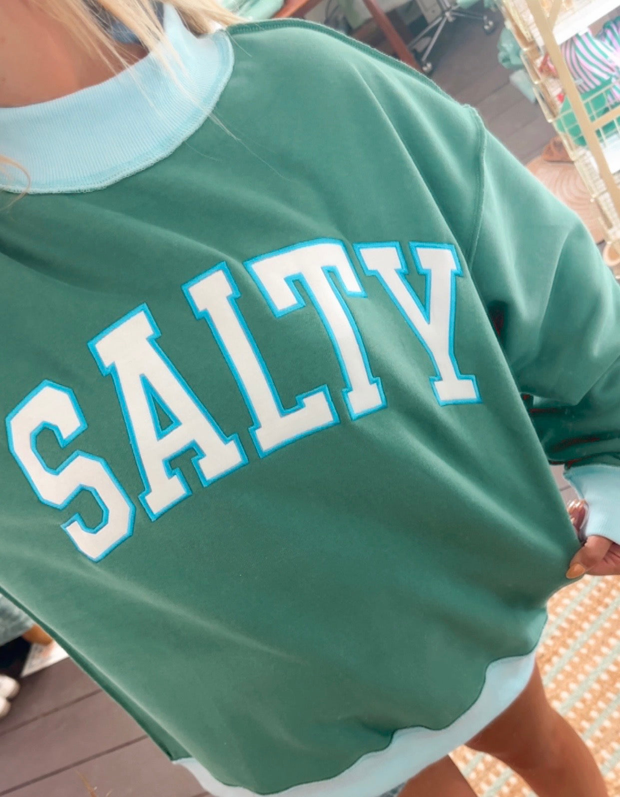 Salty Mock Neck Sweatshirt