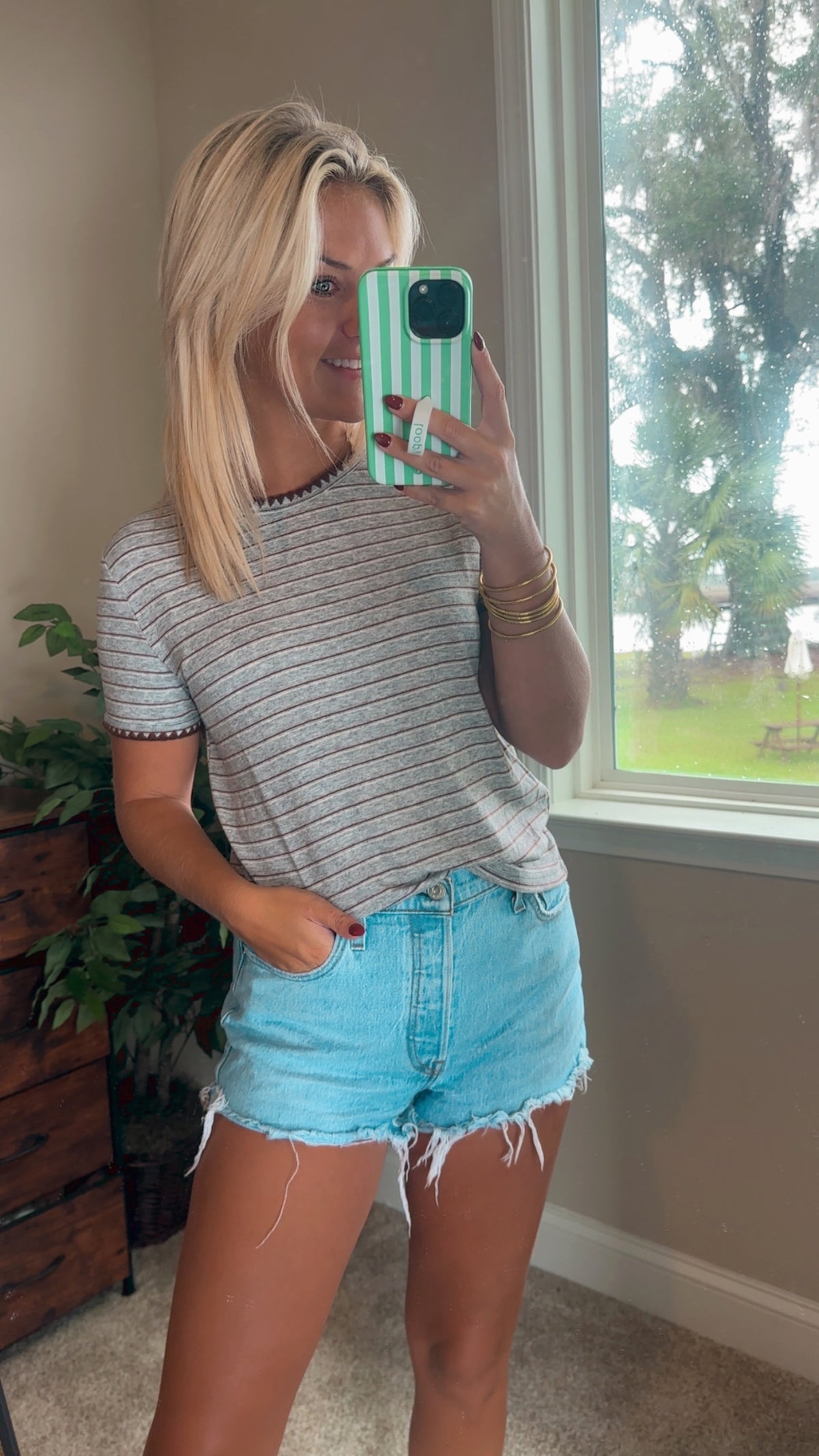 Vintage Charm Striped Tee