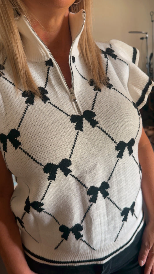 Bow Print Sweater