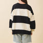 Pink and Green Panel Long Sleeve Slouchy Top