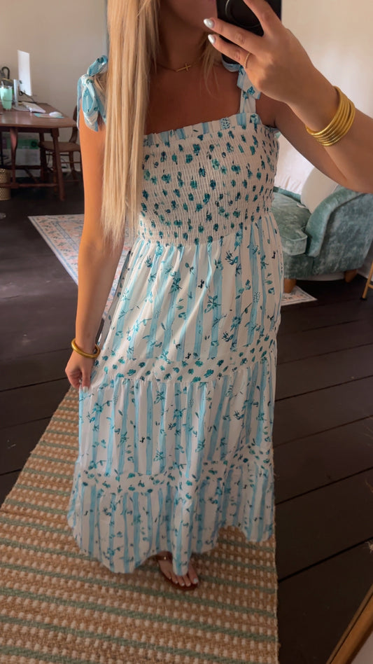 Floral Smocked Maxi Dress