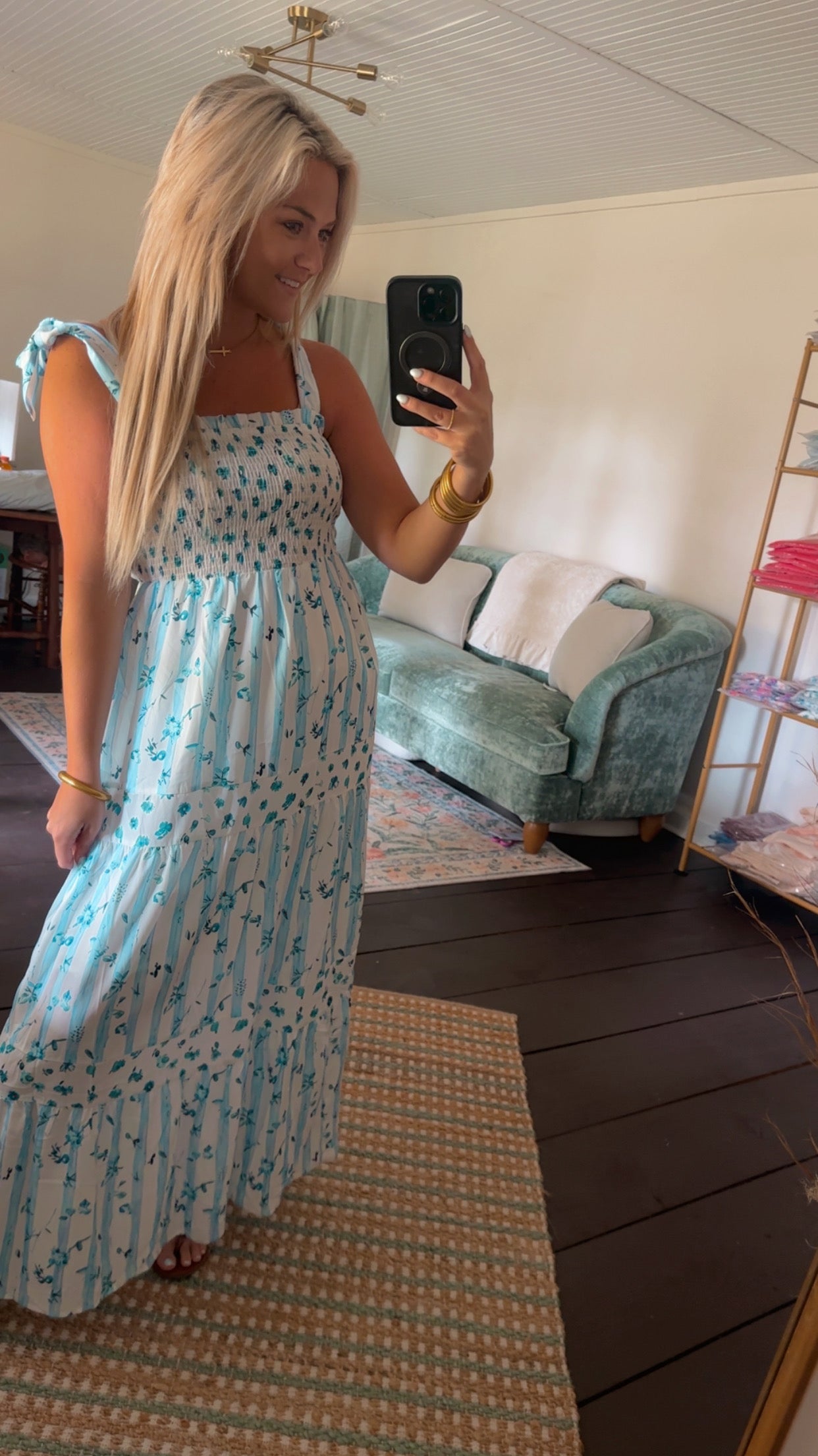 Floral Smocked Maxi Dress
