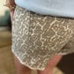 Leopard Print Denim Shorts