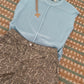 Leopard Print Denim Shorts
