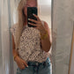 Leopard Print Tie Side Top